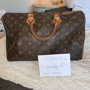 Louis Vuitton Speedy 35 Vintage Handbag